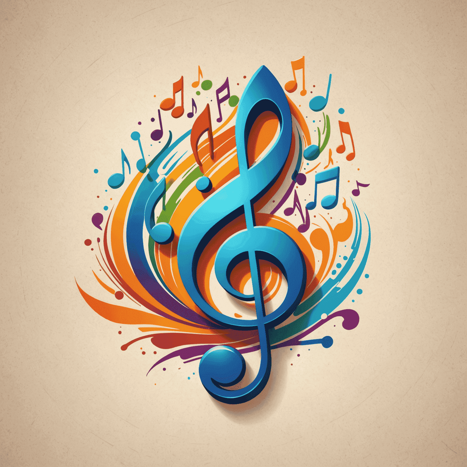 Mobisewk logo featuring musical notes and Krita-style brush strokes