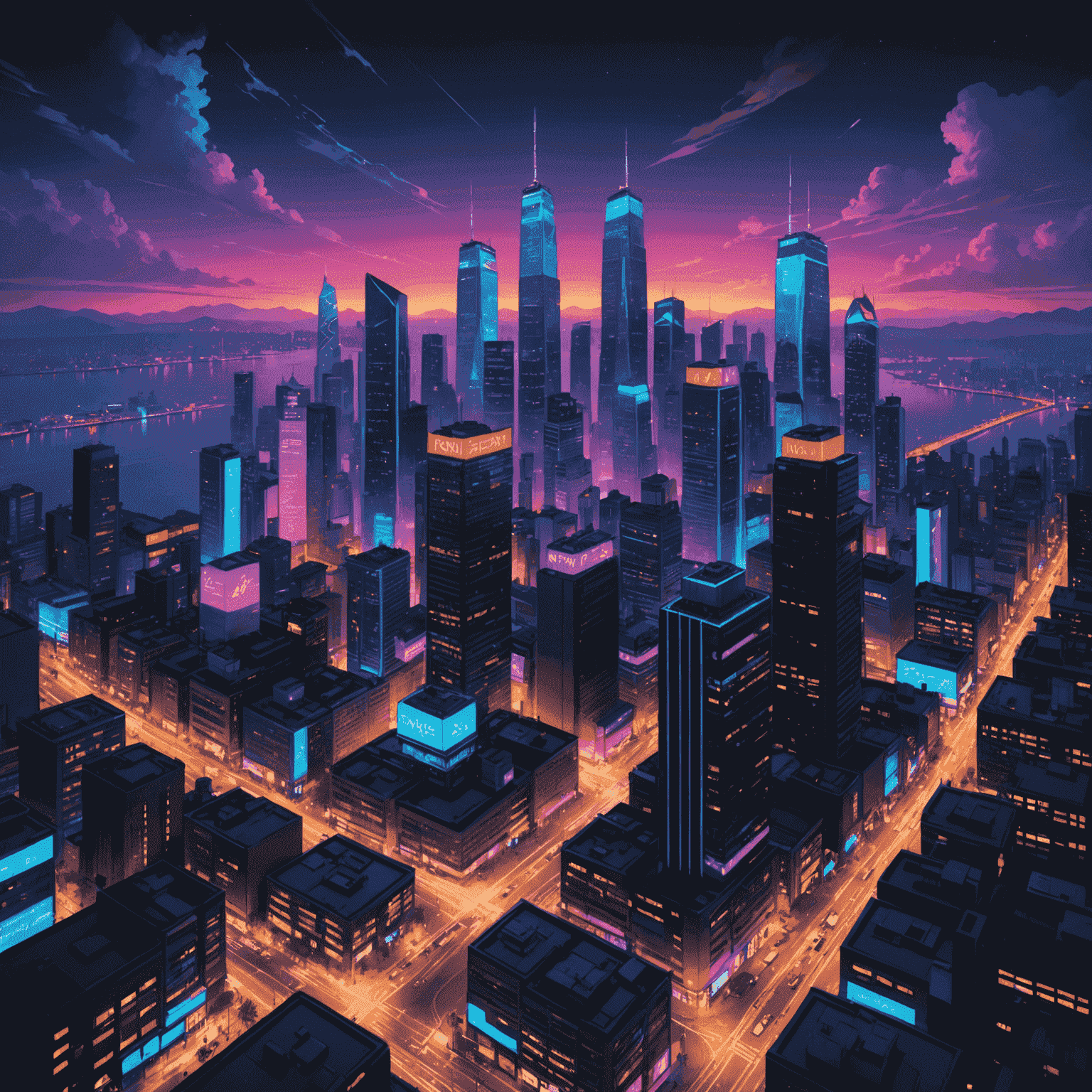 Single cover for Krita Nights by PixelPulse featuring a neon-lit cityscape created in Krita